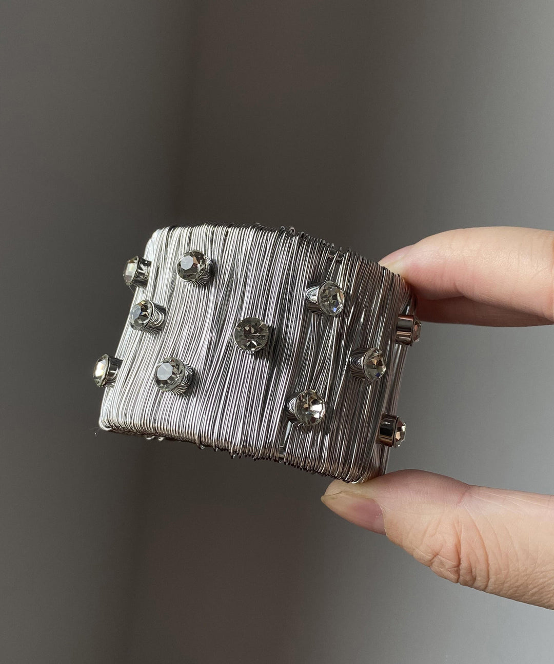 Fine Silk Sterling Silver Zircon Cuff