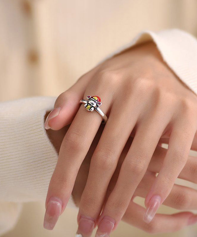 Fine Silk Thai Silver The God Of Wealth Rings