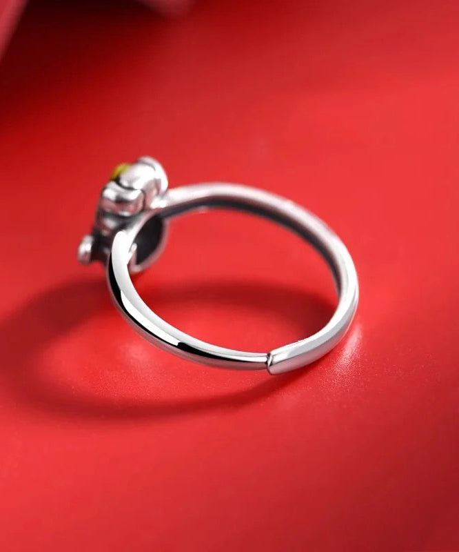Fine Silk Thai Silver The God Of Wealth Rings