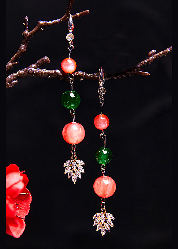 Fine Turquoise Grape shape Zircon Drop Earrings - Omychic