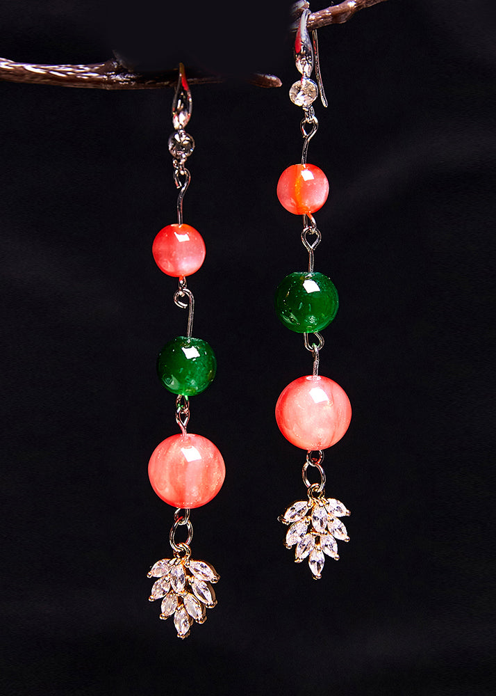 Fine Turquoise Grape shape Zircon Drop Earrings - Omychic