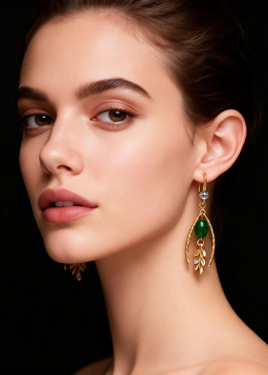 Fine Turquoise Zircon Sparkling Gilding Drop Earrings