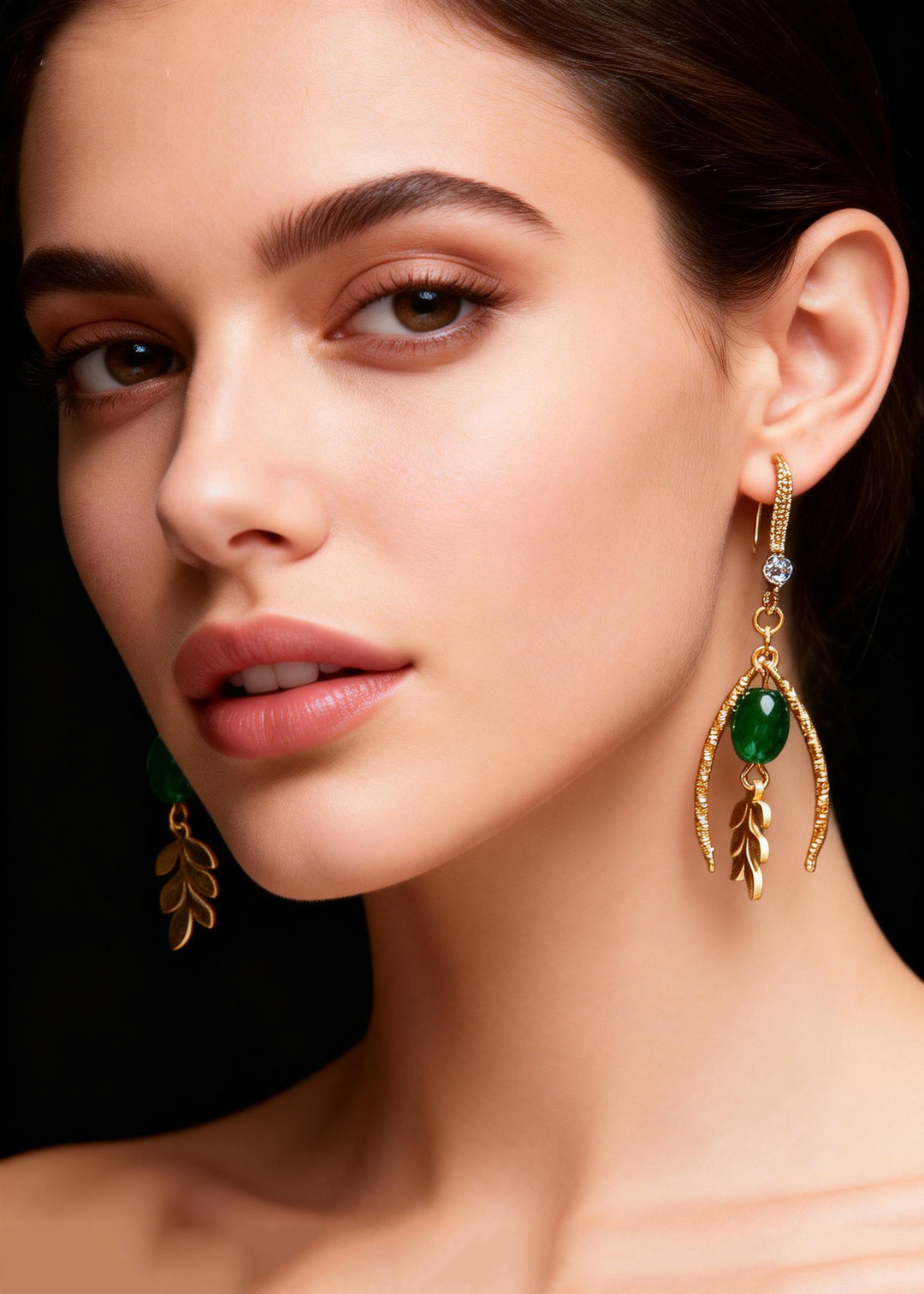 Fine Turquoise Zircon Sparkling Gilding Drop Earrings