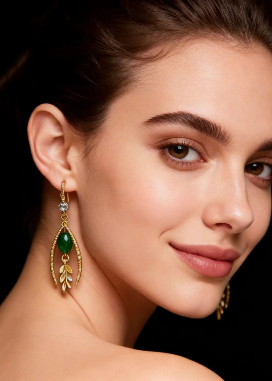 Fine Turquoise Zircon Sparkling Gilding Drop Earrings