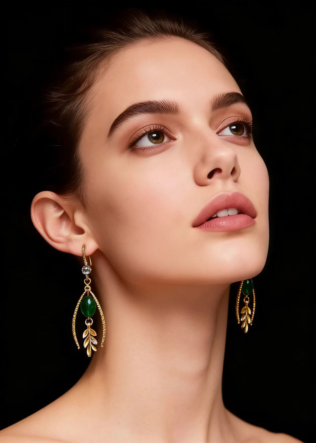 Fine Turquoise Zircon Sparkling Gilding Drop Earrings