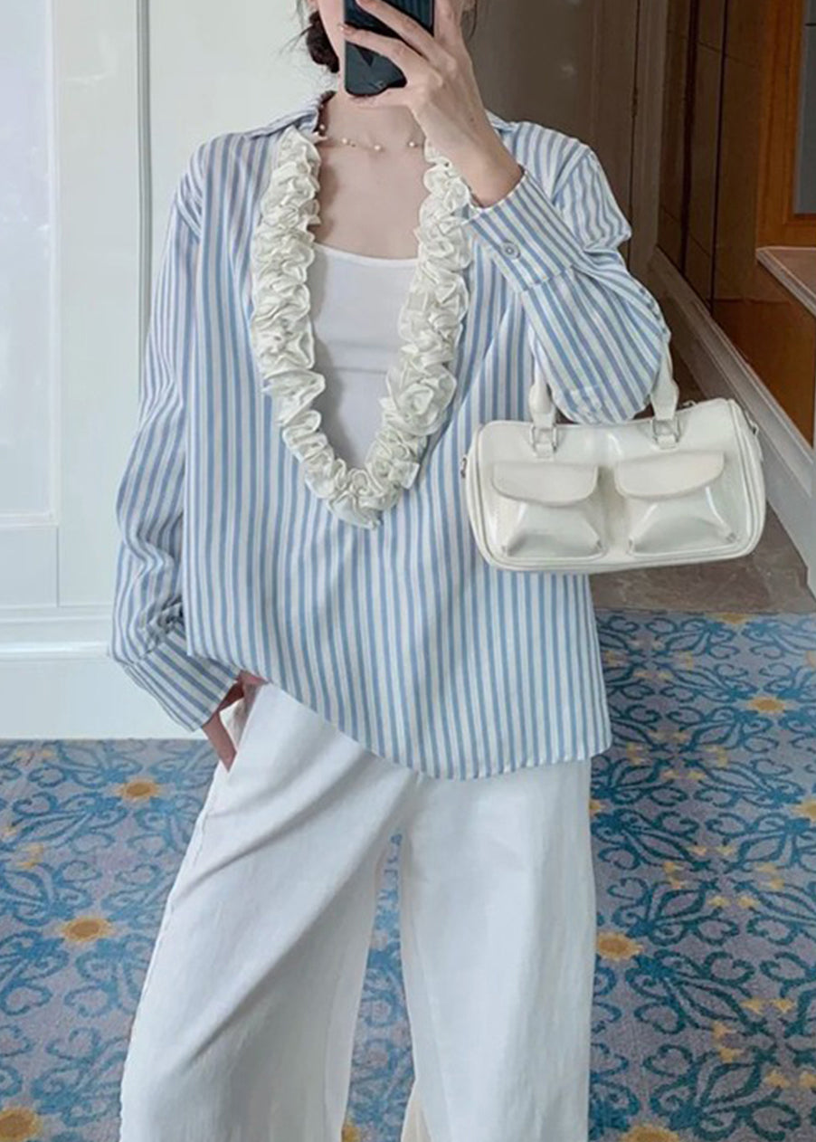 Fine V Neck Floral Patchwork Cotton Two Pieces Set Fall