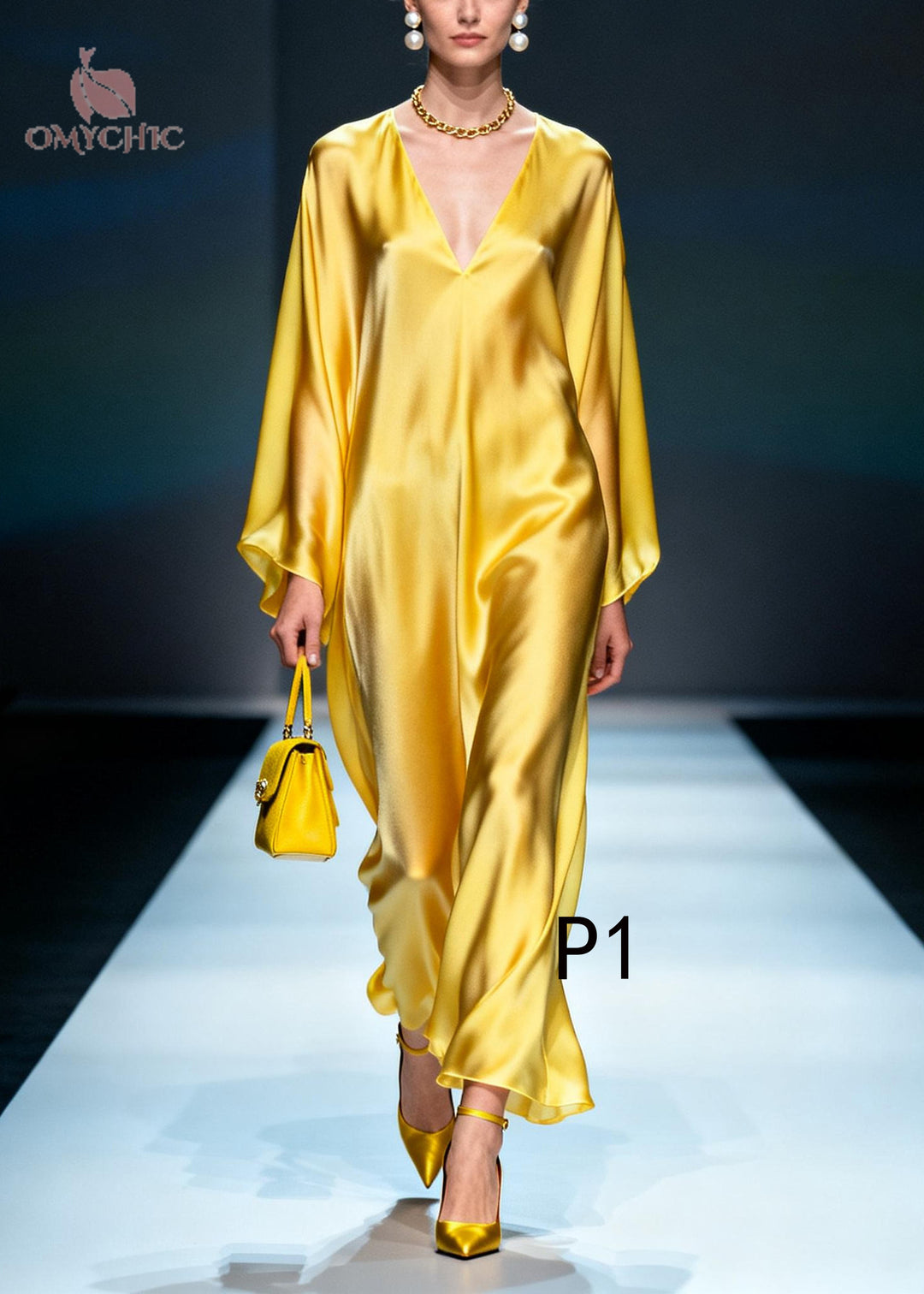 Fine Yellow V Neck Draping Chiffon Holiday Dresses Summer