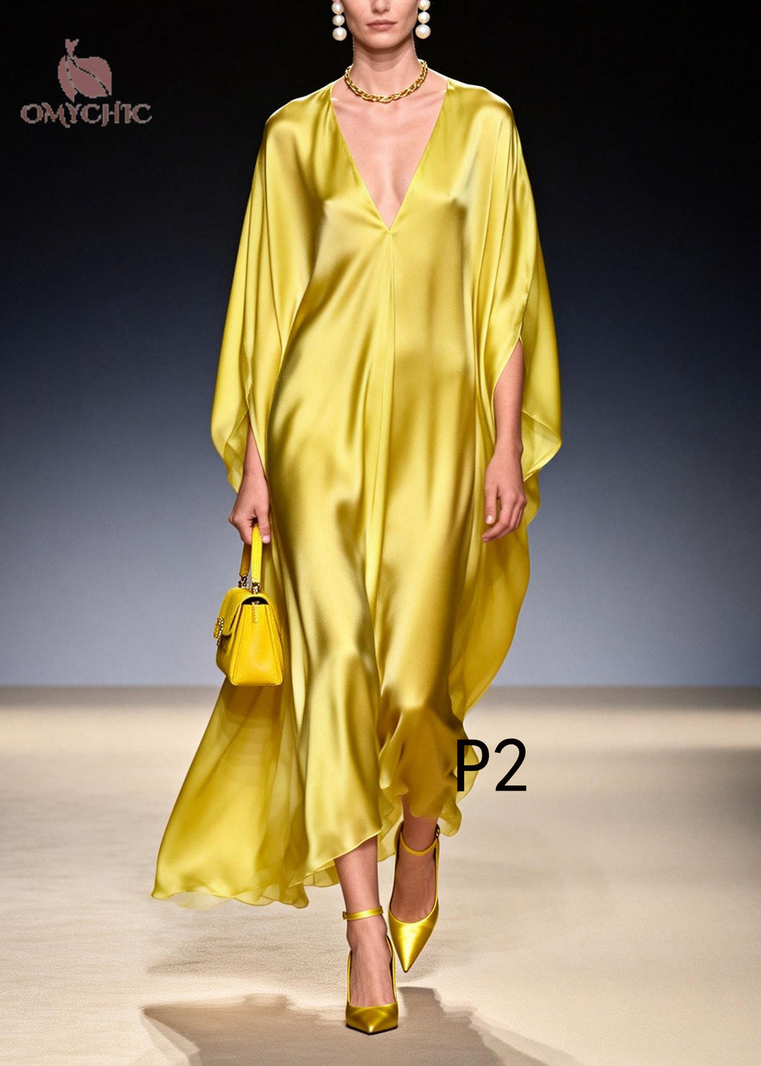Fine Yellow V Neck Draping Chiffon Holiday Dresses Summer