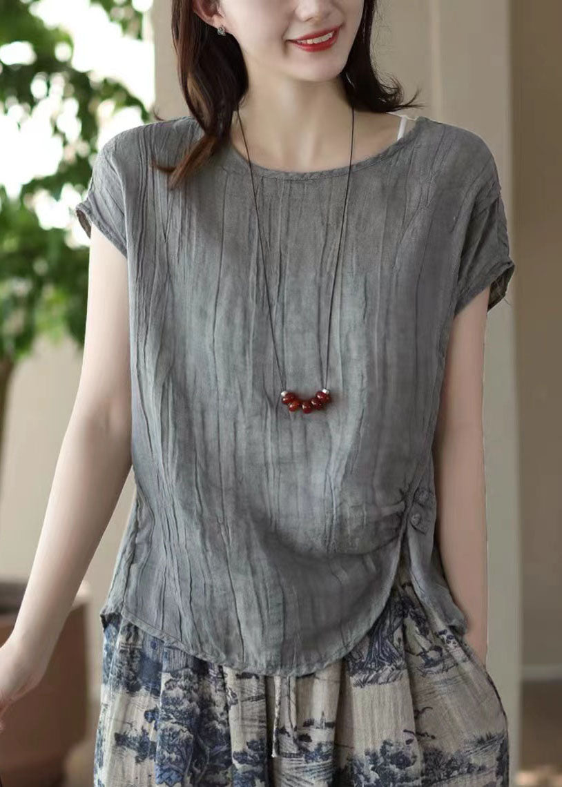 Fitted White Asymmetrical Linen Beach Vest Summer