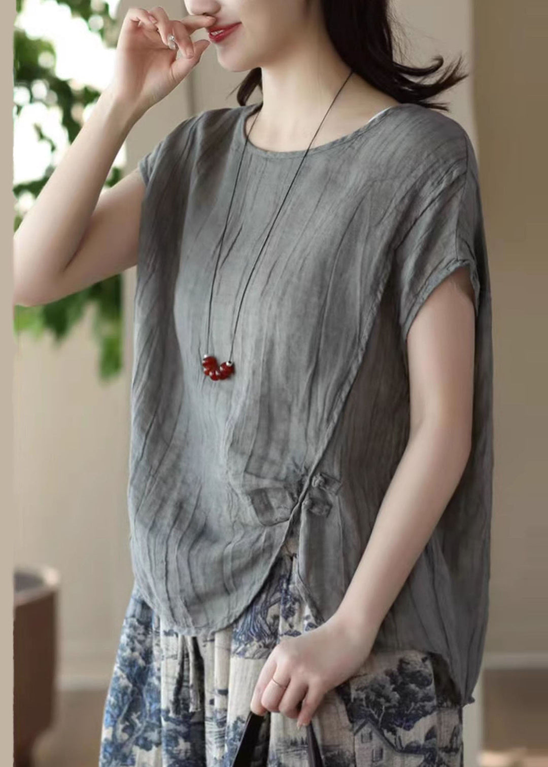 Fitted White Asymmetrical Linen Beach Vest Summer