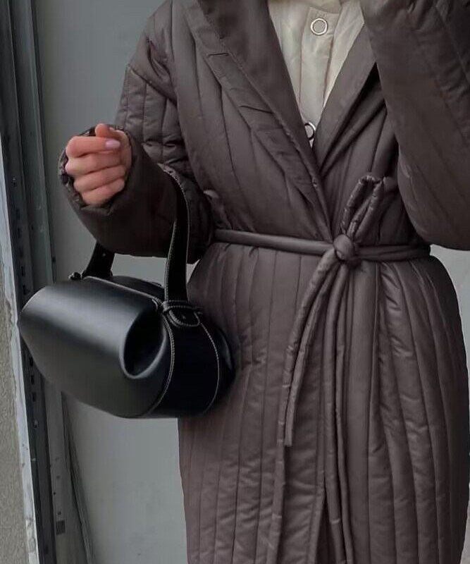 French Black Ellipse Solid Durable Faux Leather Tote Handbag