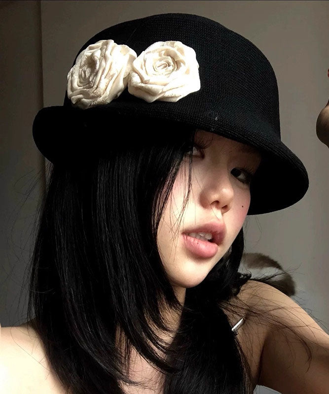 French Grey Rolled Edge Beret Hat Summer Thin Breathable