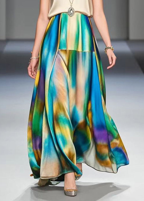 French Khaki Tie Dye Draping Silk Party Dresses Sleeveless