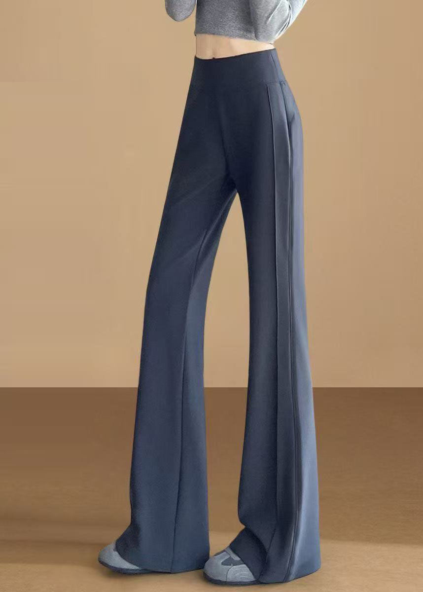 French Navy High Waist Cotton Bell-bottom Trousers Pants Fall