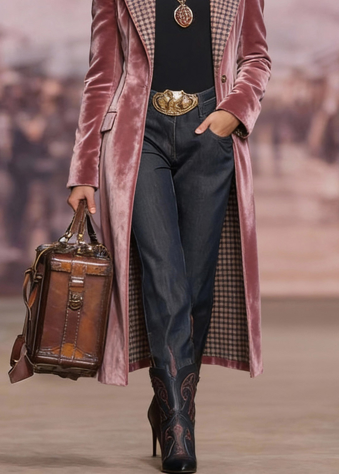 French Pink Peter Pan Collar Pockets Velvet Coats Spring