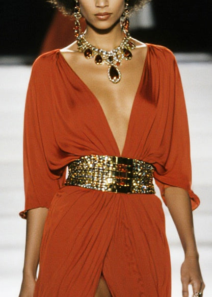 French Red Exra Large Hem Side Open Chiffon Evening Dresses Summer