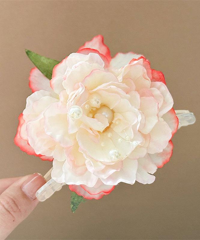 Gradient Color Alloy Pearl Peony Floral Hairpin