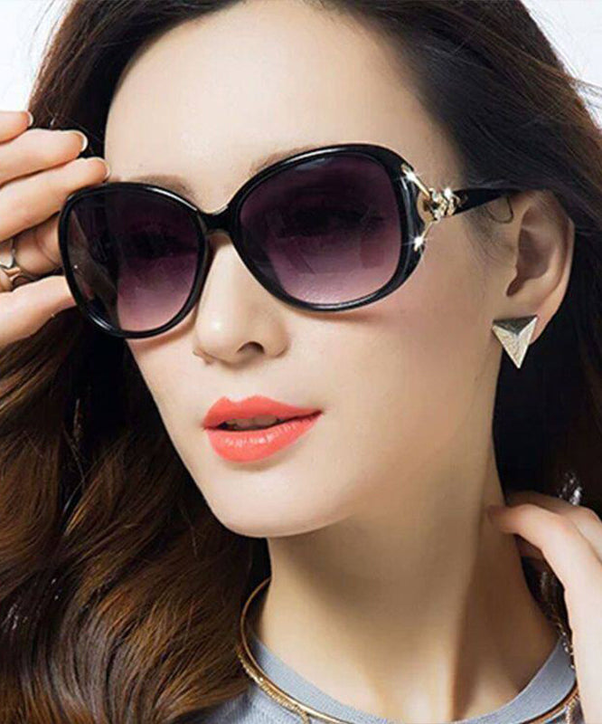 Gradient Color Purple Alloy Resin Sunglasses