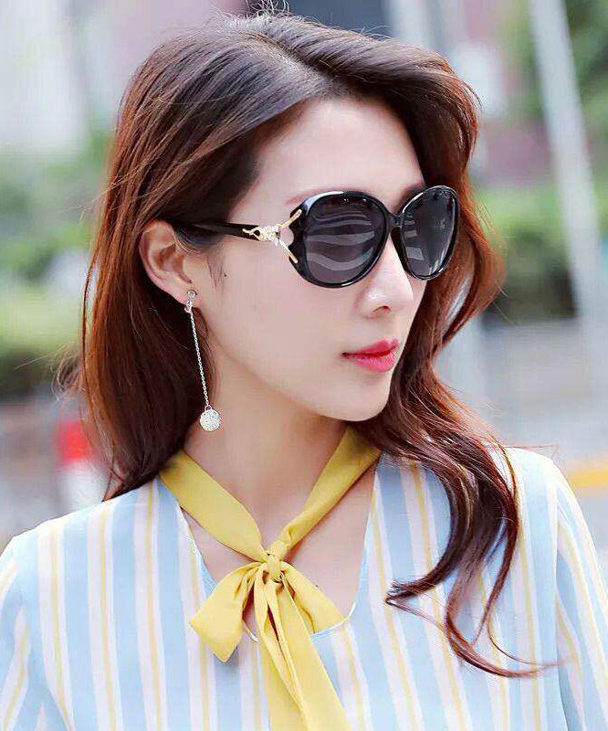 Gradient Color Purple Alloy Resin Sunglasses