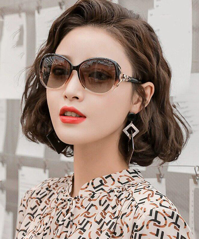 Gradient Color Purple Alloy Resin Sunglasses