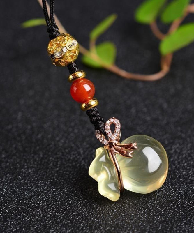 Handmade Black Crystal Zircon Money Bag Phone Chains