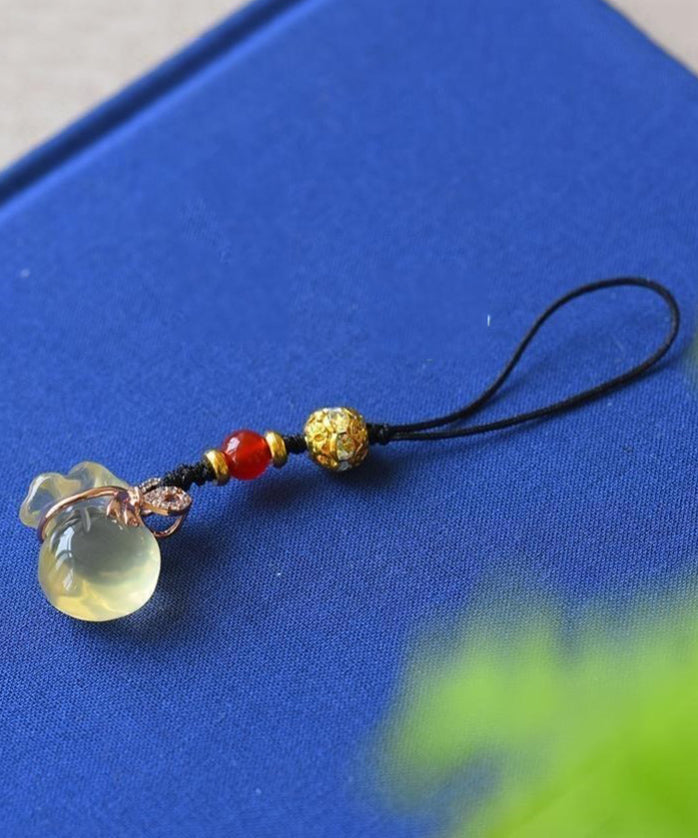 Handmade Black Crystal Zircon Money Bag Phone Chains