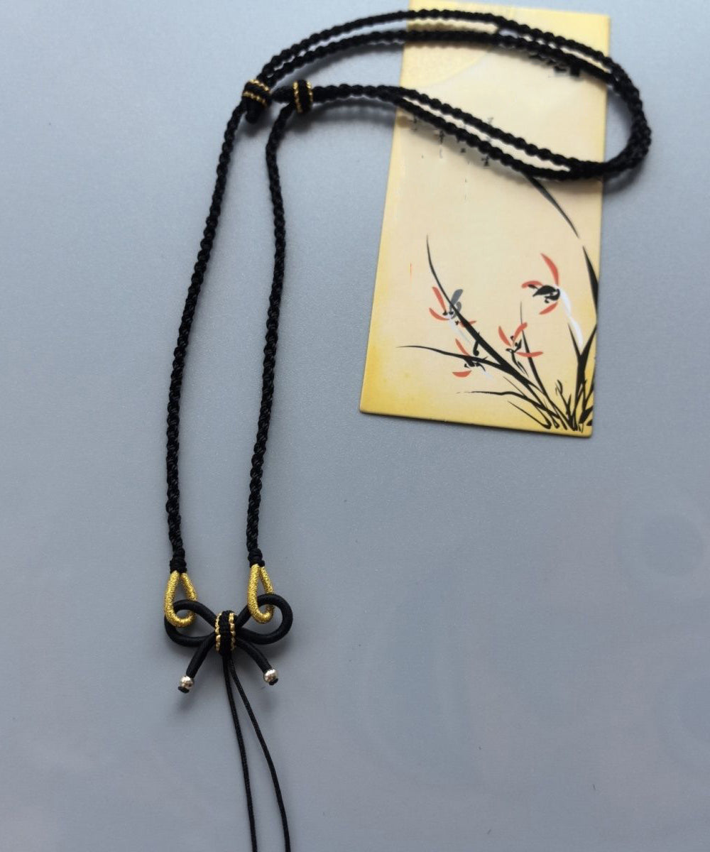 Handmade Black Sterling Silver Overgild Lucky Bag Pendant Necklace