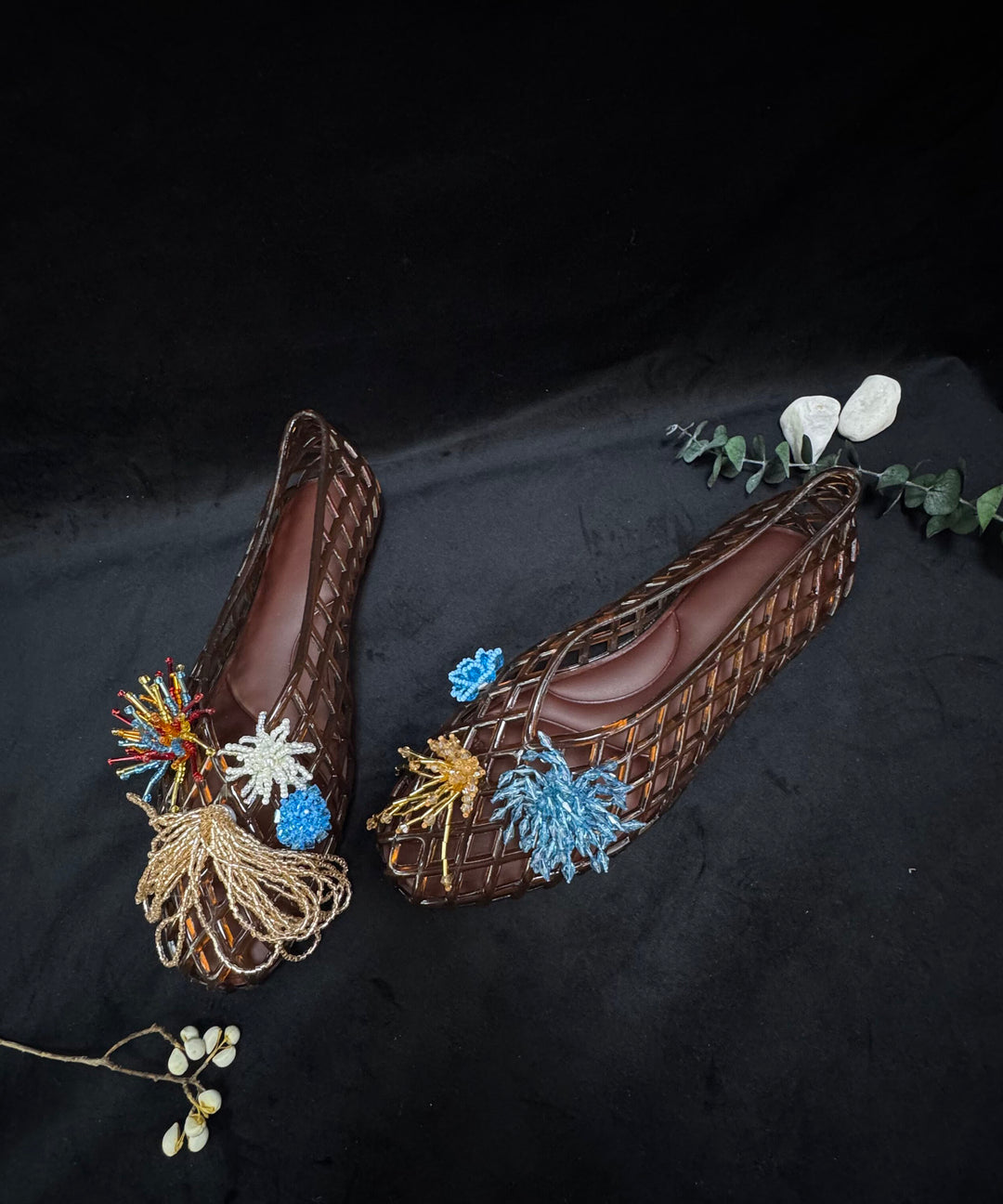 Handmade Brown Sandals Women Hollow Out Sandals