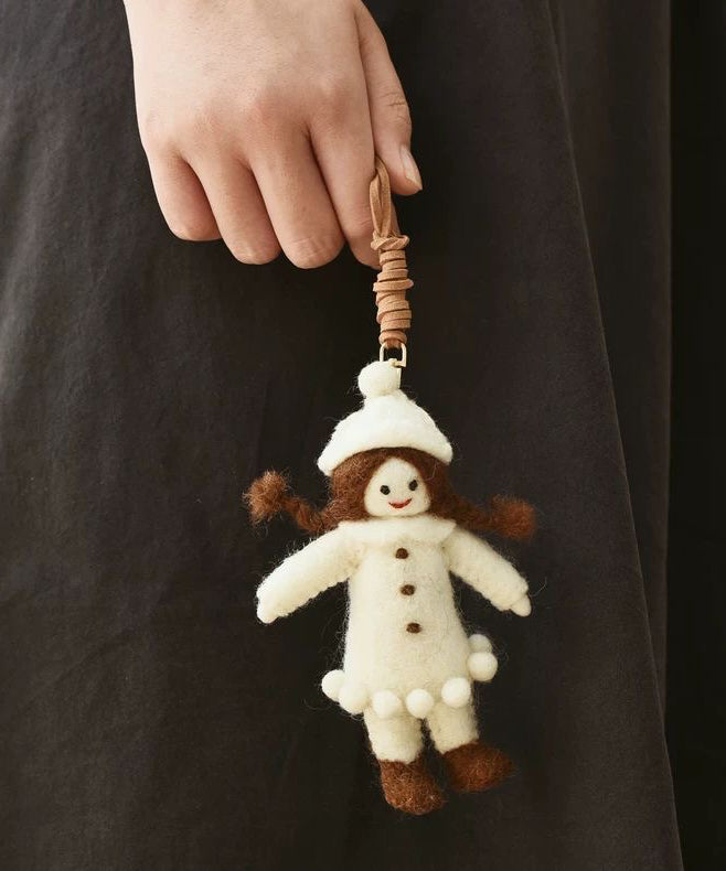 Handmade Dark Green Girls Sunflower Keychains