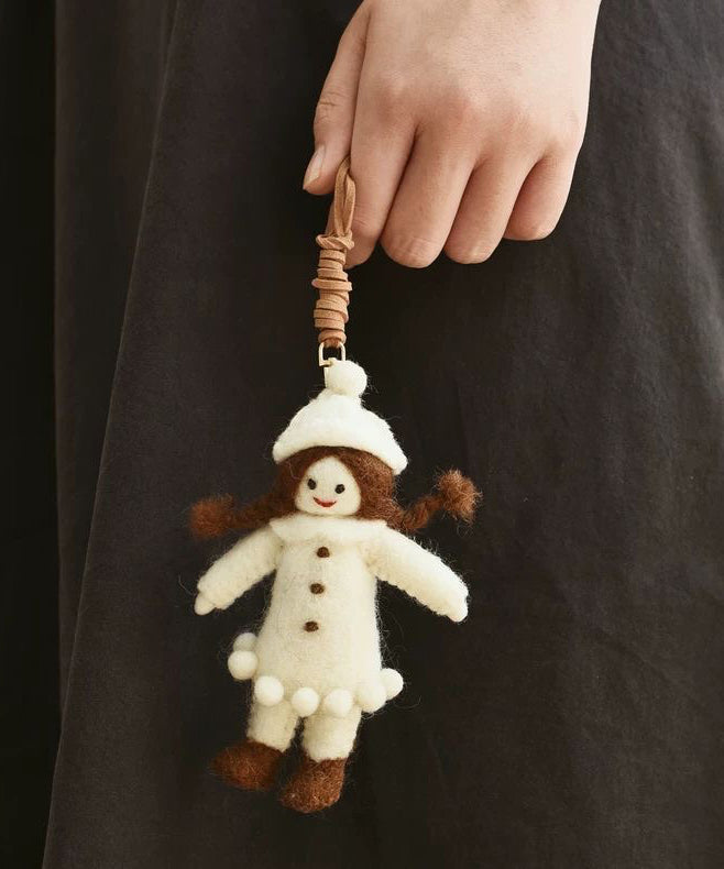 Handmade Dark Green Girls Sunflower Keychains