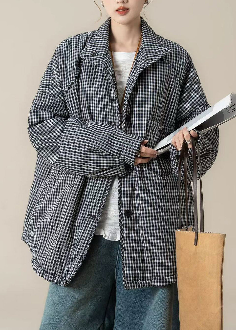 Handmade Grey Oversized Fine Cotton Filled Jackets Winter