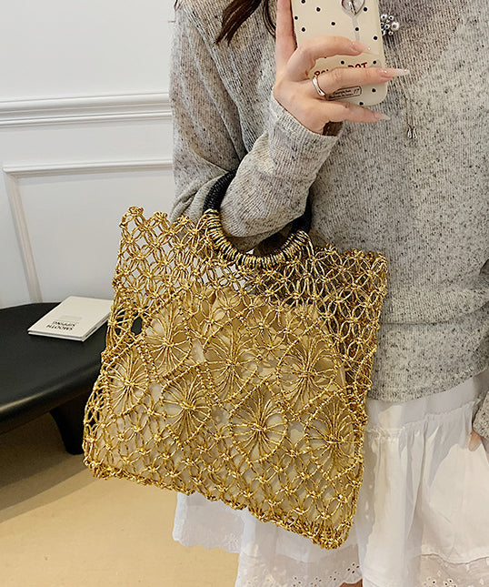 Handmade Hollow Out Large Capacity Tote Handbag