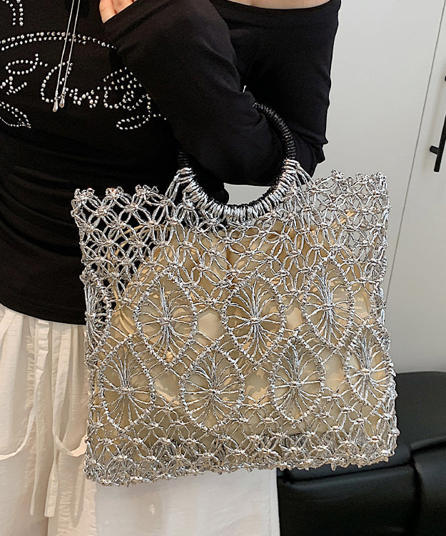 Handmade Hollow Out Large Capacity Tote Handbag