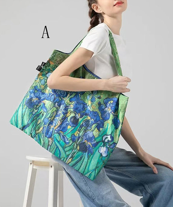 Handmade Large Capacity Paintings Shopping Bag