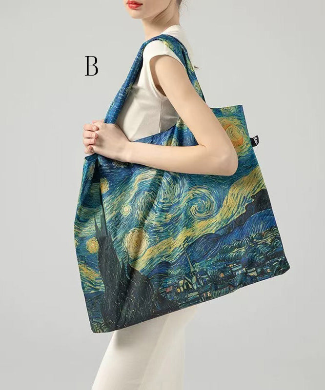 Handmade Large Capacity Paintings Shopping Bag