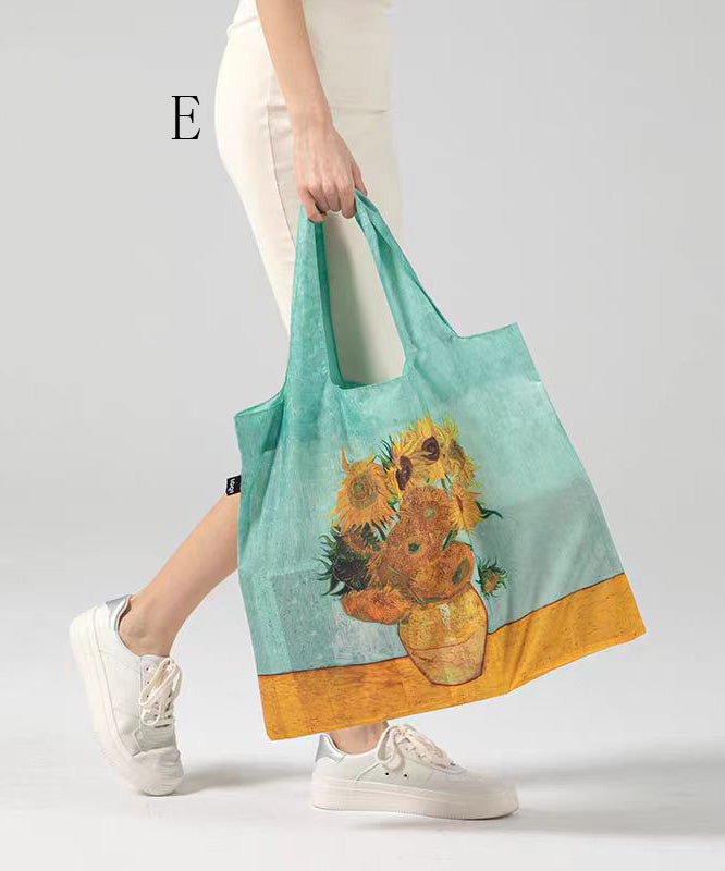 Handmade Large Capacity Paintings Shopping Bag