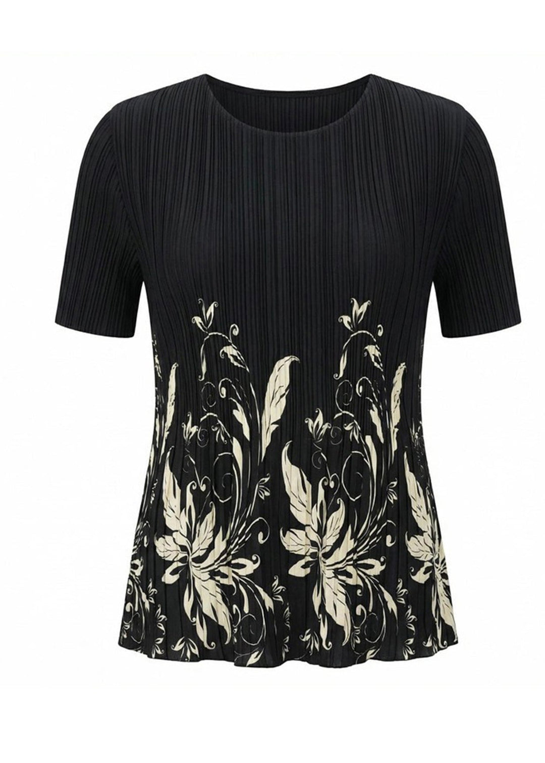 Handmade Light Green O-Neck Print T Shirt Summer