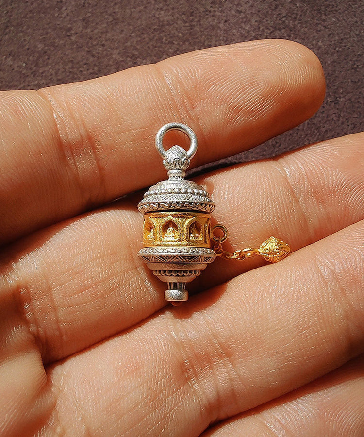 Handmade Original Design Silver Gilding Eight Guardian Pendant Necklace - Omychic