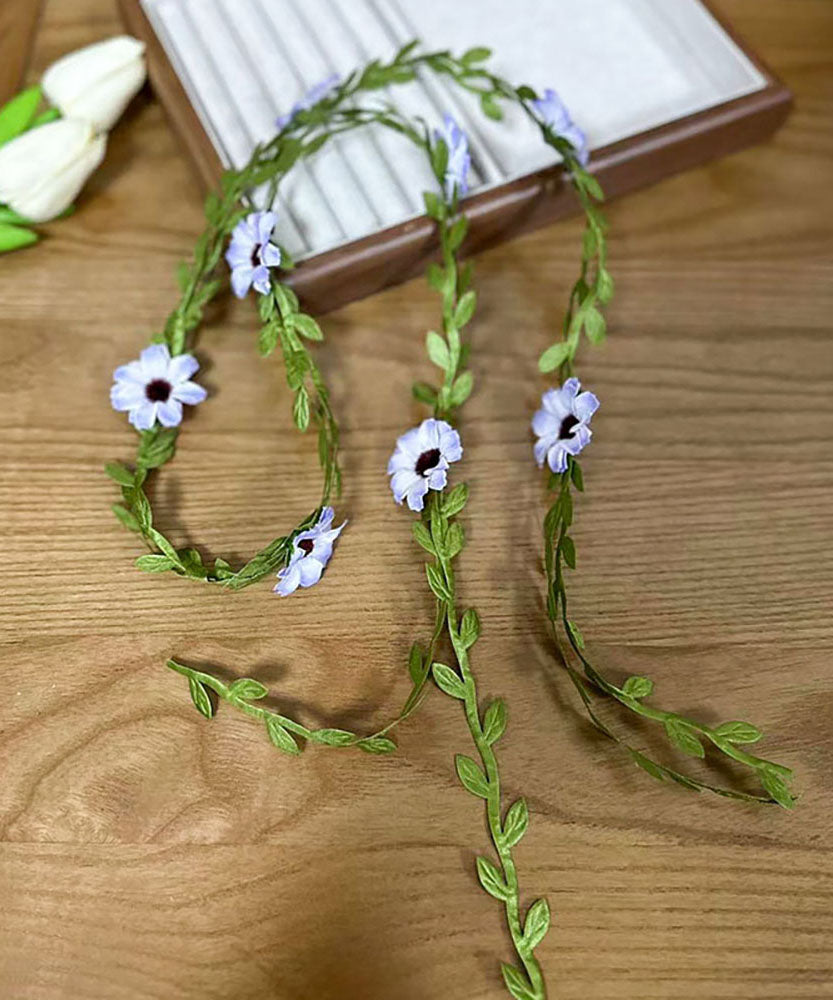 Handmade Red Daisy Floral Rattan Weavin Headband