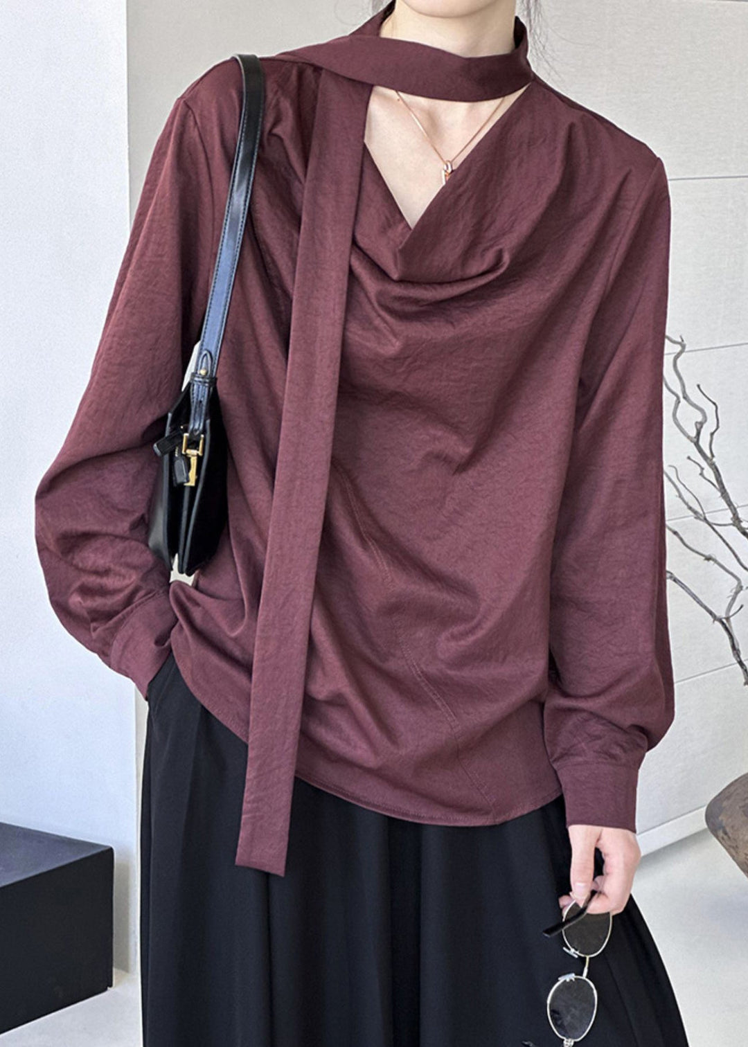 Handmade Red Patchwork Solid Top Spring