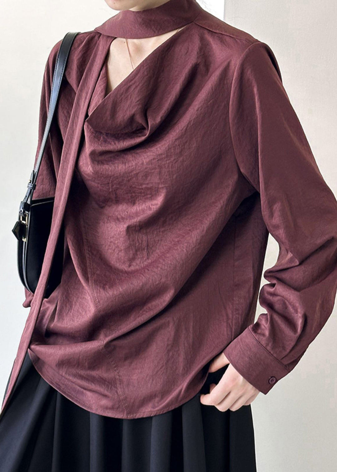 Handmade Red Patchwork Solid Top Spring