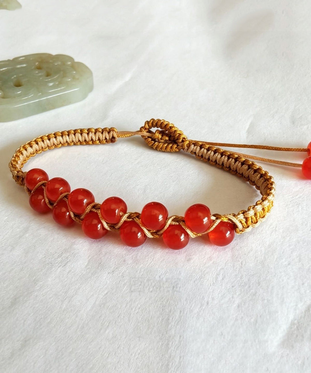Handmade Red Weave Crystal Bracelet