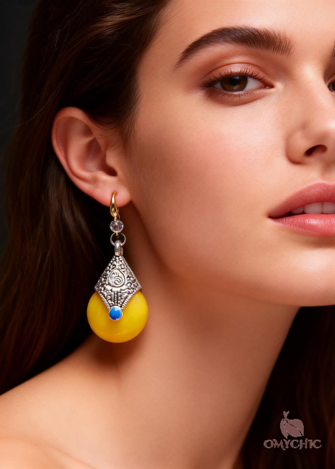 Handmade Rotundity Beeswax Zircon Drop Earrings