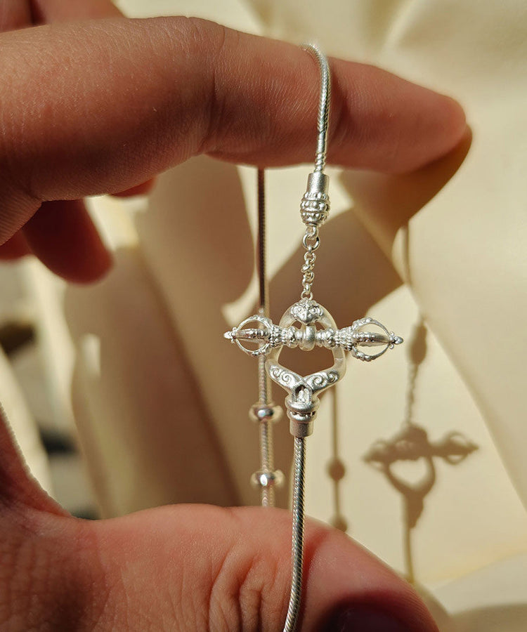 Handmade Silver Gilding Diamond Pestle Bracelet - Omychic