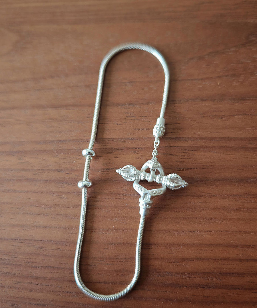 Handmade Silver Gilding Diamond Pestle Bracelet - Omychic