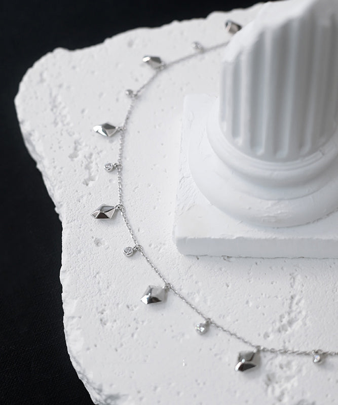 Handmade Starry Sky Design Adjustable Silver Necklace