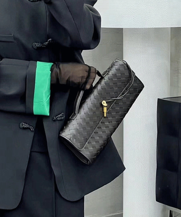 Handmade Weave Design Leather Women Evening Bag