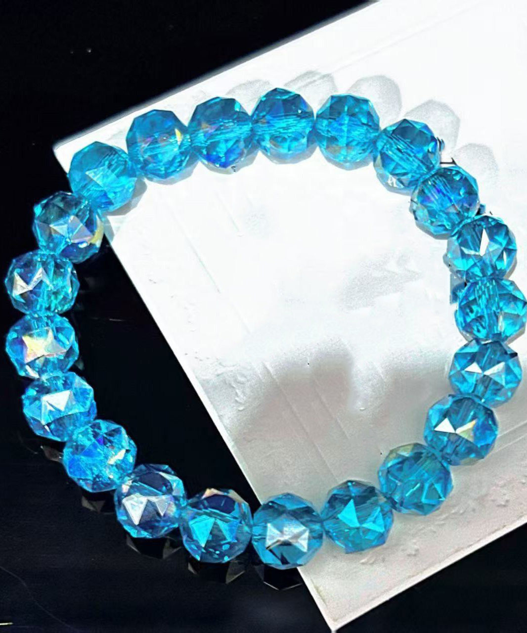 Handmade Weave Pink Crystal Chain Bracelet