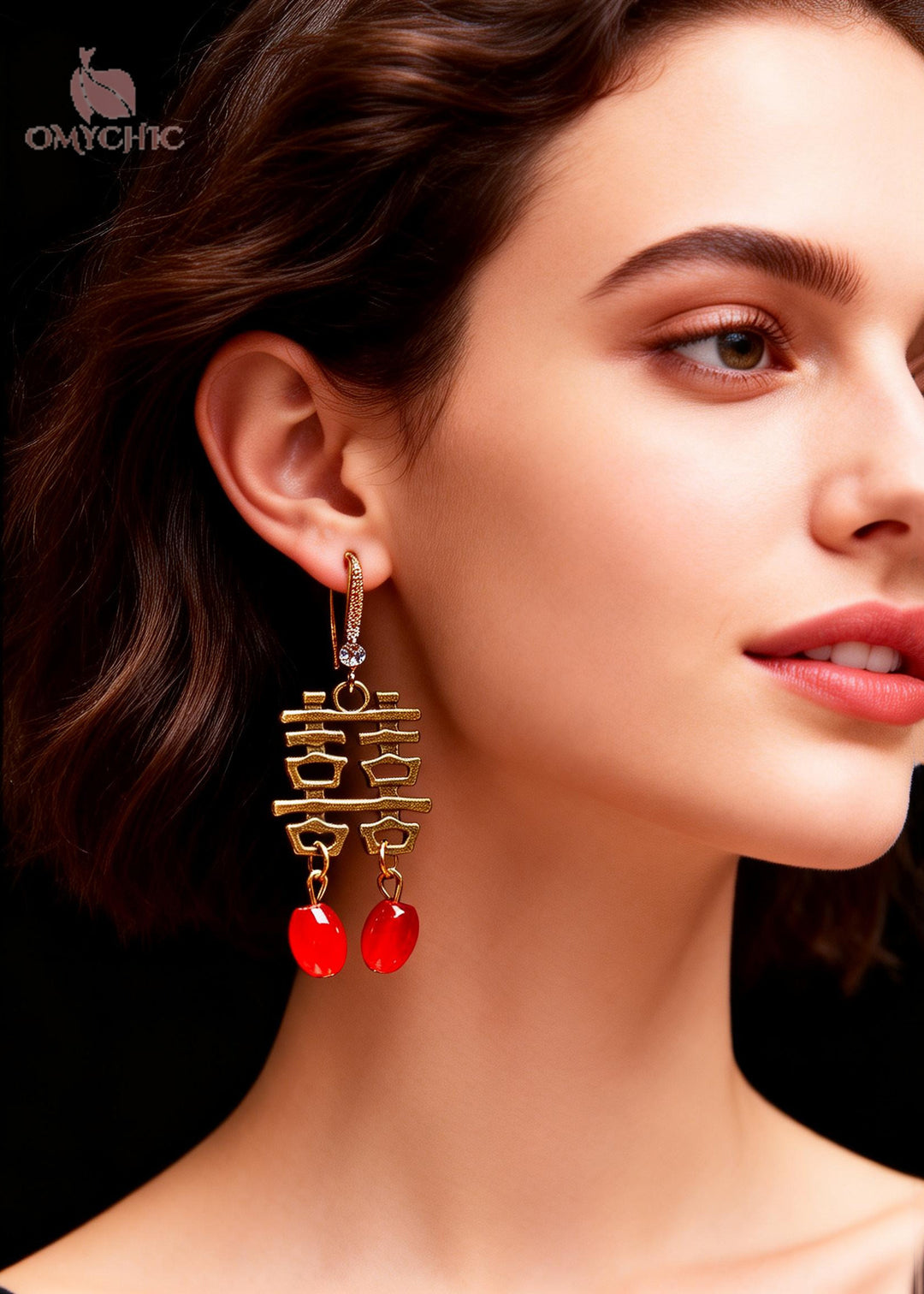 Handmade XI Character Copper Retro Wedding Drop Earrings