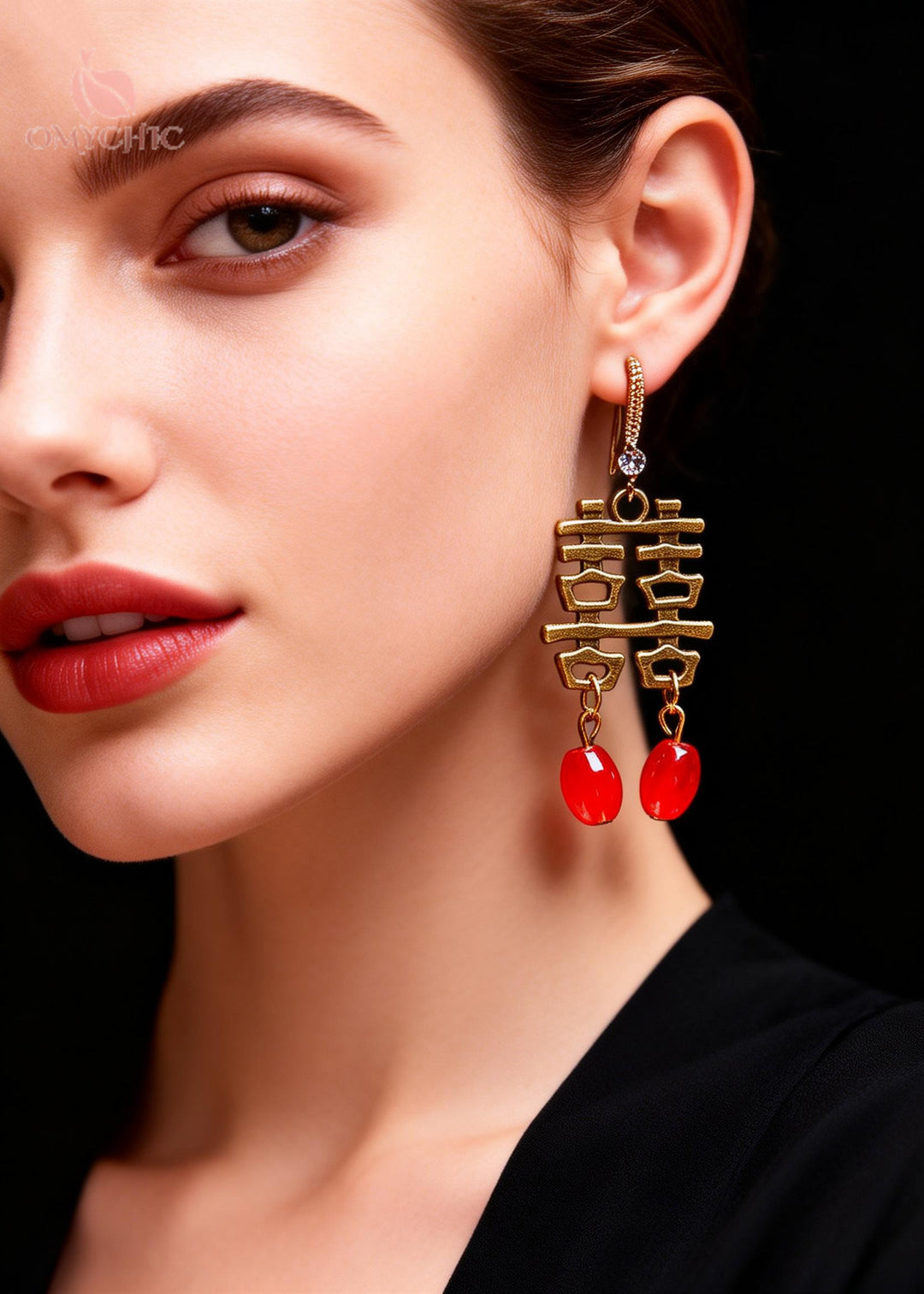 Handmade XI Character Copper Retro Wedding Drop Earrings